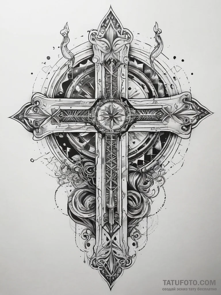 Tattoo sketch blessed character, ink illustra... - эскиз тату (№1757510442_0, 10.09.2025 13:20) — Tatufoto.com