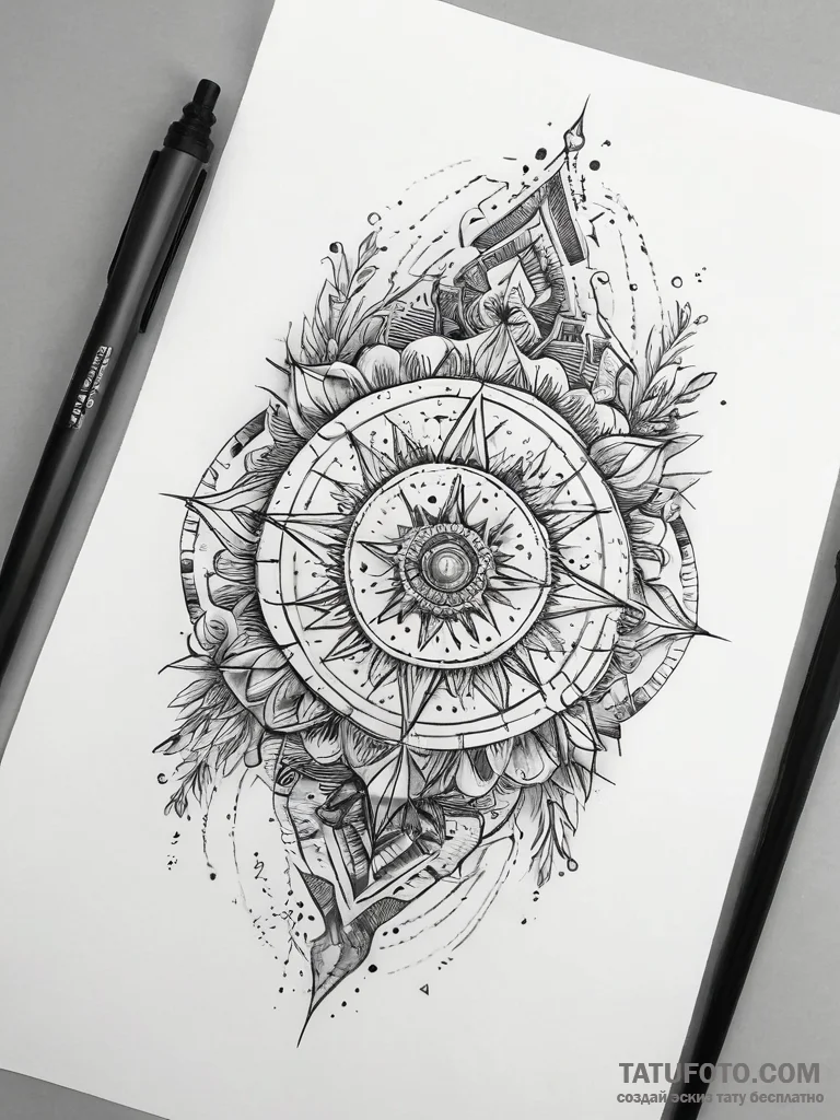 Tattoo sketch cosmic foundation, tattoo flash... - эскиз тату (№1757513385_0, 10.09.2025 14:09) — Tatufoto.com