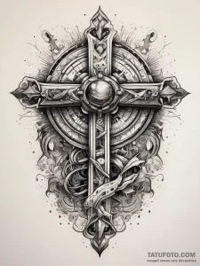Tattoo sketch cosmic world, concept art for t... - эскиз тату (№1757514569_0, 10.09.2025 14:29) — Tatufoto.com