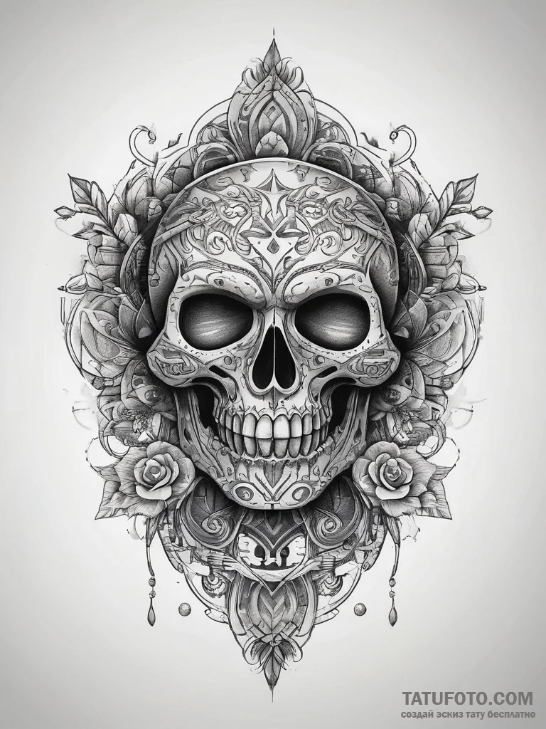 Tattoo sketch slavic embroidery pattern with... - эскиз тату (№1757514980_0, 10.09.2025 14:36) — Tatufoto.com