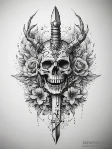 Tattoo sketch knife - эскиз тату (№1757516943_0, 10.09.2025 15:09) — Tatufoto.com