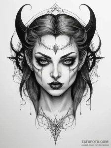 Tattoo sketch vampire, ink illustration for t... - эскиз тату (№1757518523_0, 10.09.2025 15:35) — Tatufoto.com