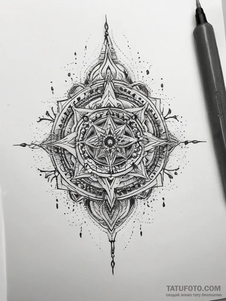 Tattoo sketch mystical tale, concept art for... - эскиз тату (№1757518728_0, 10.09.2025 15:38) — Tatufoto.com
