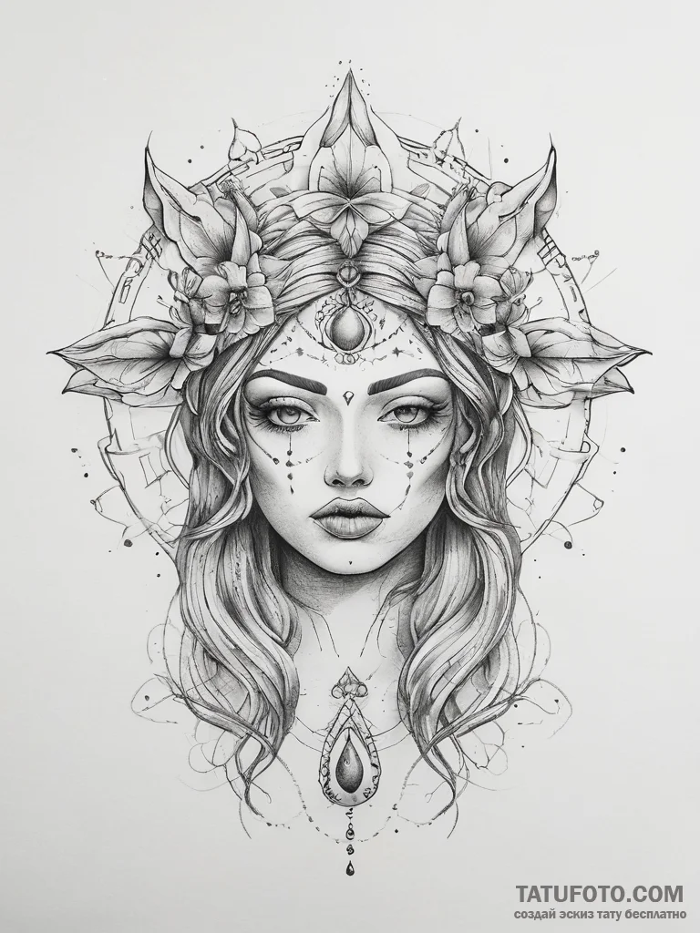 Tattoo sketch spiritual person, tattoo line a... - эскиз тату (№1757520921_0, 10.09.2025 16:15) — Tatufoto.com