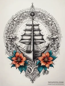 Tattoo sketch beige, tattoo line art, old sch... - эскиз тату (№1757522086_0, 10.09.2025 16:34) — Tatufoto.com
