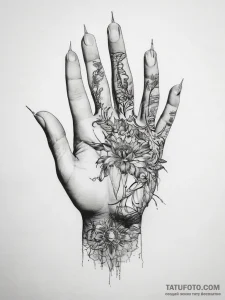 Tattoo sketch hands with an animal, tattoo li... - эскиз тату (№1757525991_0, 10.09.2025 17:39) — Tatufoto.com