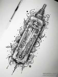 Tattoo sketch emo razor blade - эскиз тату (№1757527166_0, 10.09.2025 17:59) — Tatufoto.com