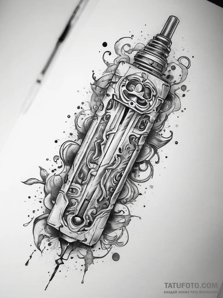 Tattoo sketch emo razor blade - эскиз тату (№1757527166_0, 10.09.2025 17:59) — Tatufoto.com