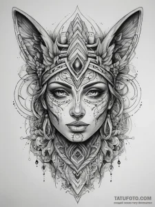Tattoo sketch spiritual representation, artis… — эскиз тату (№1757530866_0, 10.09.2025 19:01) — Tatufoto.com