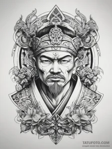 Tattoo sketch shinto priest, tattoo flash she… — эскиз тату (№1757532624_0, 10.09.2025 19:30) — Tatufoto.com