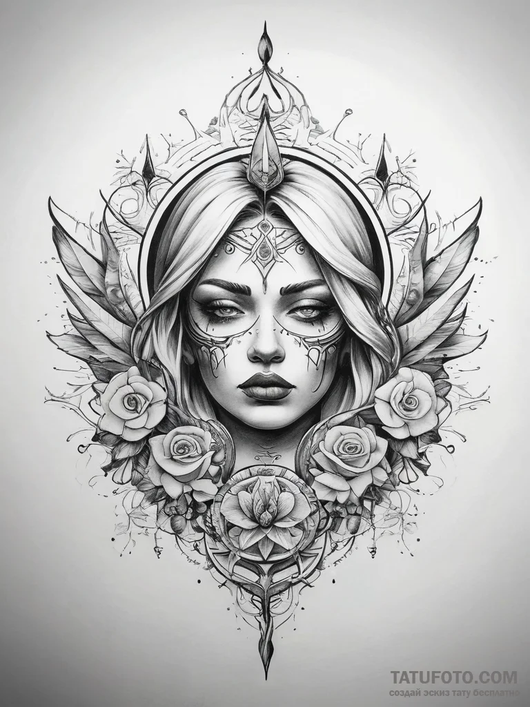Tattoo sketch soul - эскиз тату (№1757537121_0, 10.09.2025 20:45) — Tatufoto.com