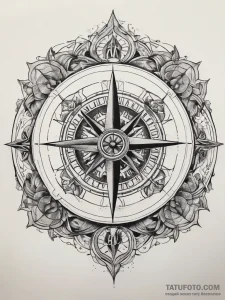 Tattoo sketch узор в виде компаса, tattoo ske... - эскиз тату (№1757541136_0, 10.09.2025 21:52) — Tatufoto.com