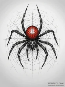 Tattoo sketch spider crawling up, tattoo draw... - эскиз тату (№1757543458_0, 10.09.2025 22:30) — Tatufoto.com