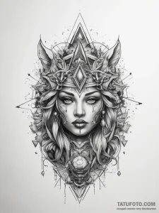 Tattoo sketch cosmic kingdom, tattoo sketch d... - эскиз тату (№1757545586_0, 10.09.2025 23:06) — Tatufoto.com