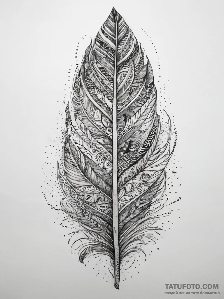 Tattoo sketch forrest gump feather, tattoo li... - эскиз тату (№1757547902_0, 10.09.2025 23:45) — Tatufoto.com