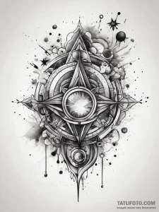 Tattoo sketch cosmic essence, tattoo flash sh... - эскиз тату (№1757549062_0, 11.09.2025 00:04) — Tatufoto.com