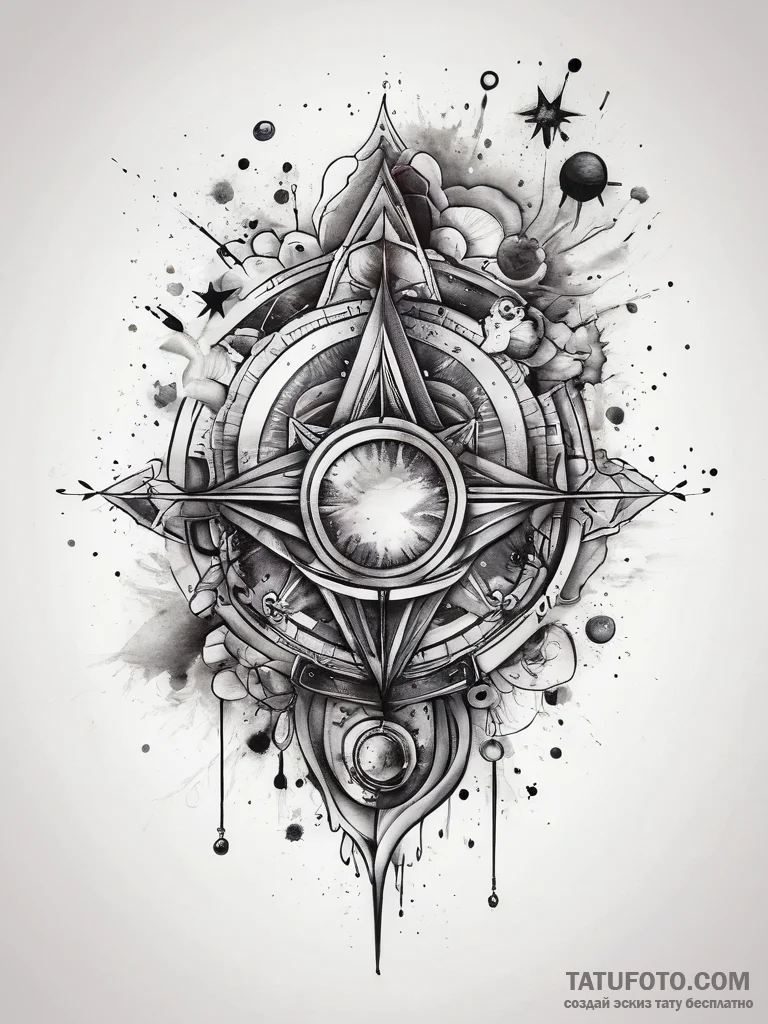 Tattoo sketch cosmic essence, tattoo flash sh... - эскиз тату (№1757549062_0, 11.09.2025 00:04) — Tatufoto.com