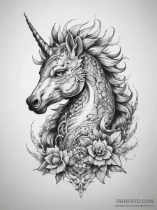Tattoo sketch kirin - эскиз тату (№1757550028_0, 11.09.2025 00:20) — Tatufoto.com