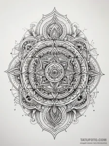 Tattoo sketch cosmic person, concept art for... - эскиз тату (№1757551379_0, 11.09.2025 00:42) — Tatufoto.com