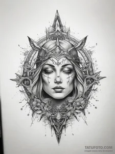 Tattoo sketch divine rock - эскиз тату (№1757551572_0, 11.09.2025 00:46) — Tatufoto.com