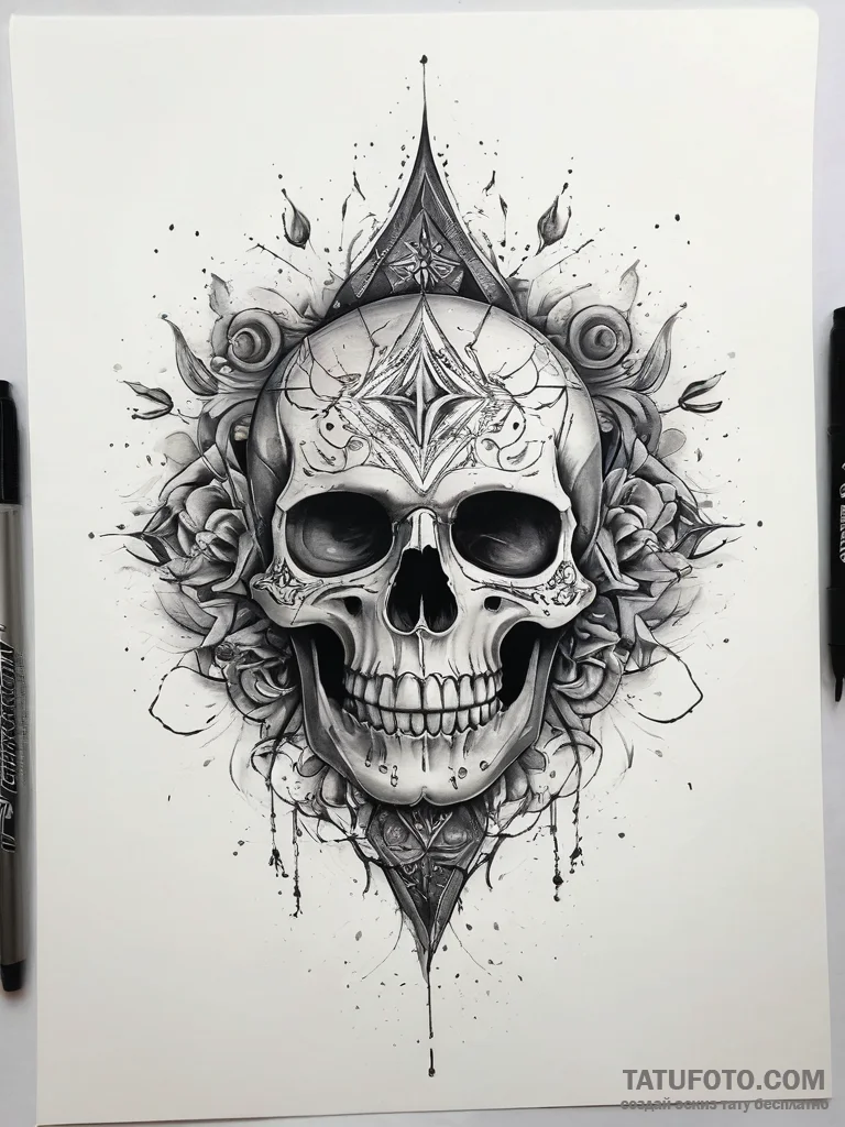 Tattoo sketch watercolor брызги краски, conce... - эскиз тату (№1757554082_0, 11.09.2025 01:28) — Tatufoto.com