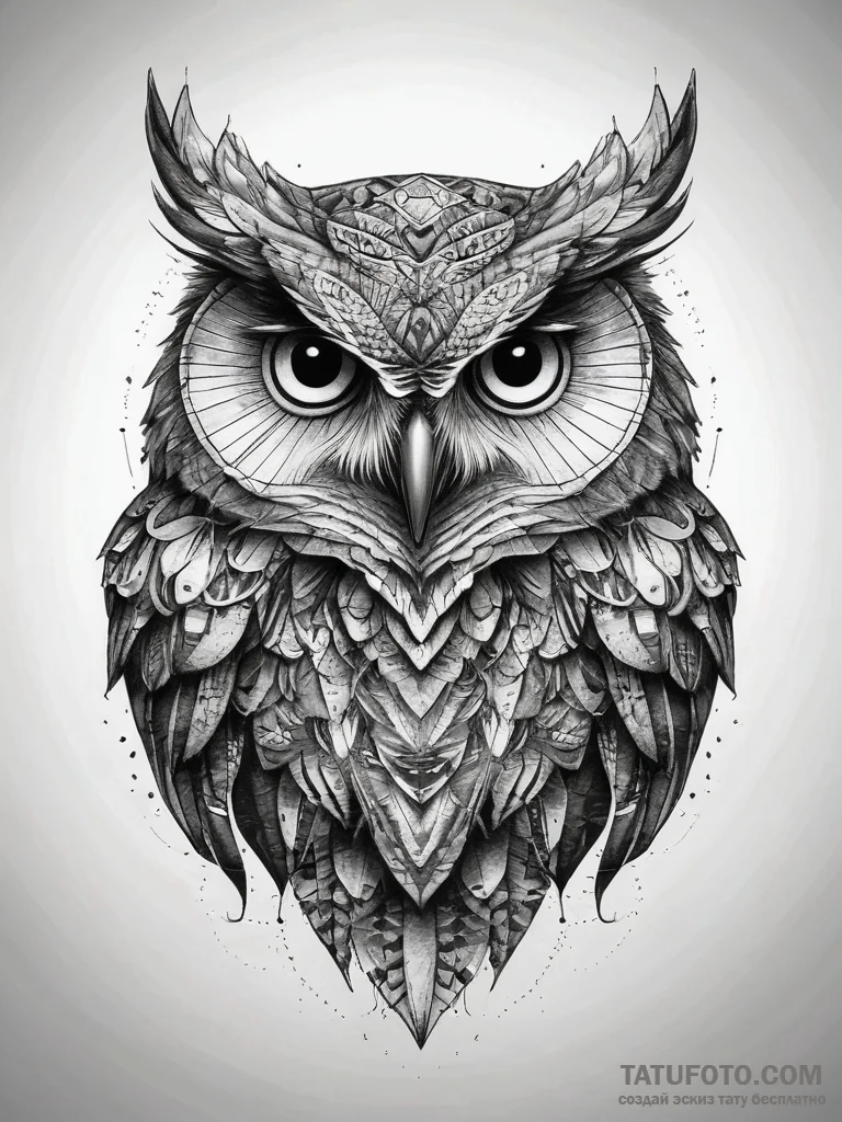 Tattoo sketch owl tattoo, tattoo sketch desig... - эскиз тату (№1757556991_0, 11.09.2025 02:16) — Tatufoto.com
