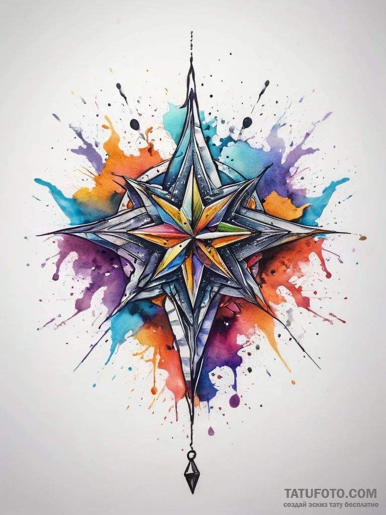 Tattoo sketch necklace with a star, concept a... - эскиз тату (№1757558937_0, 11.09.2025 02:48) — Tatufoto.com