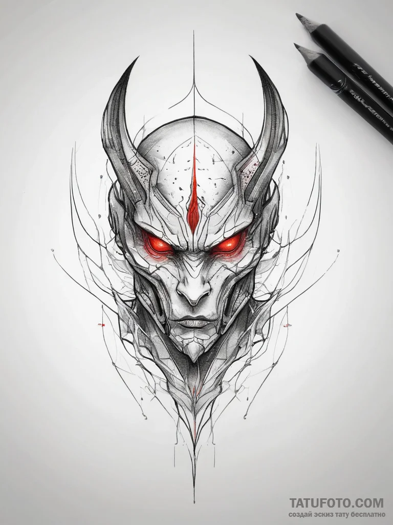 Tattoo sketch sci-fi creature, concept art fo... - эскиз тату (№1757563230_0, 11.09.2025 04:00) — Tatufoto.com