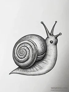 Tattoo sketch puns a snail that says "i'm a s... - эскиз тату (№1757567712_0, 11.09.2025 05:15) — Tatufoto.com