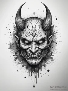 Tattoo sketch hands with a demon, ink illustr... - эскиз тату (№1757568491_0, 11.09.2025 05:28) — Tatufoto.com