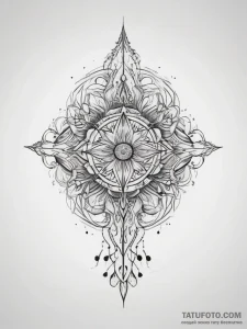 Tattoo sketch sacred illustration, concept ar... - эскиз тату (№1757568687_0, 11.09.2025 05:31) — Tatufoto.com