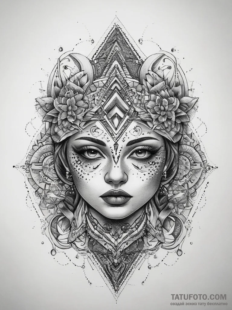 Tattoo sketch reality, ink illustration for t... - эскиз тату (№1757569266_0, 11.09.2025 05:41) — Tatufoto.com