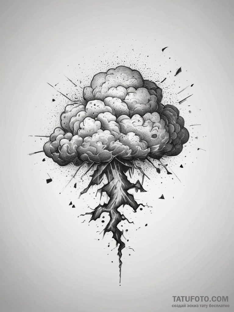 Tattoo sketch storm cloud with lightning, tat... - эскиз тату (№1757571018_0, 11.09.2025 06:10) — Tatufoto.com