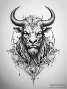 Tattoo sketch minotaur - эскиз тату (№1757572382_0, 11.09.2025 06:33) — Tatufoto.com