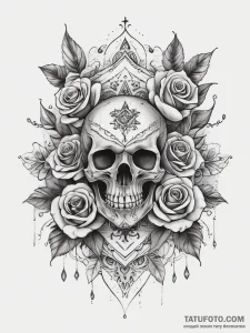 Tattoo sketch black, ink illustration for tat... - эскиз тату (№1757573352_0, 11.09.2025 06:49) — Tatufoto.com