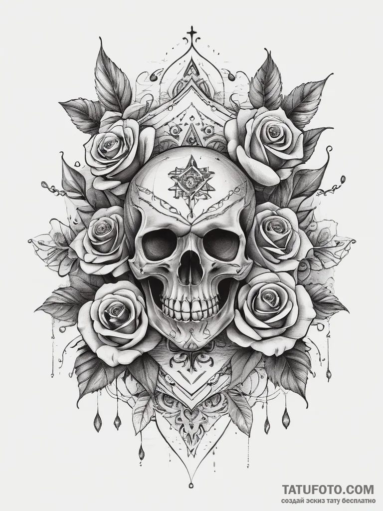 Tattoo sketch black, ink illustration for tat... - эскиз тату (№1757573352_0, 11.09.2025 06:49) — Tatufoto.com
