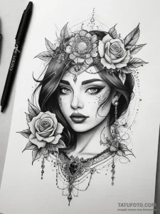 Tattoo sketch ruby - эскиз тату (№1757575293_0, 11.09.2025 07:21) — Tatufoto.com