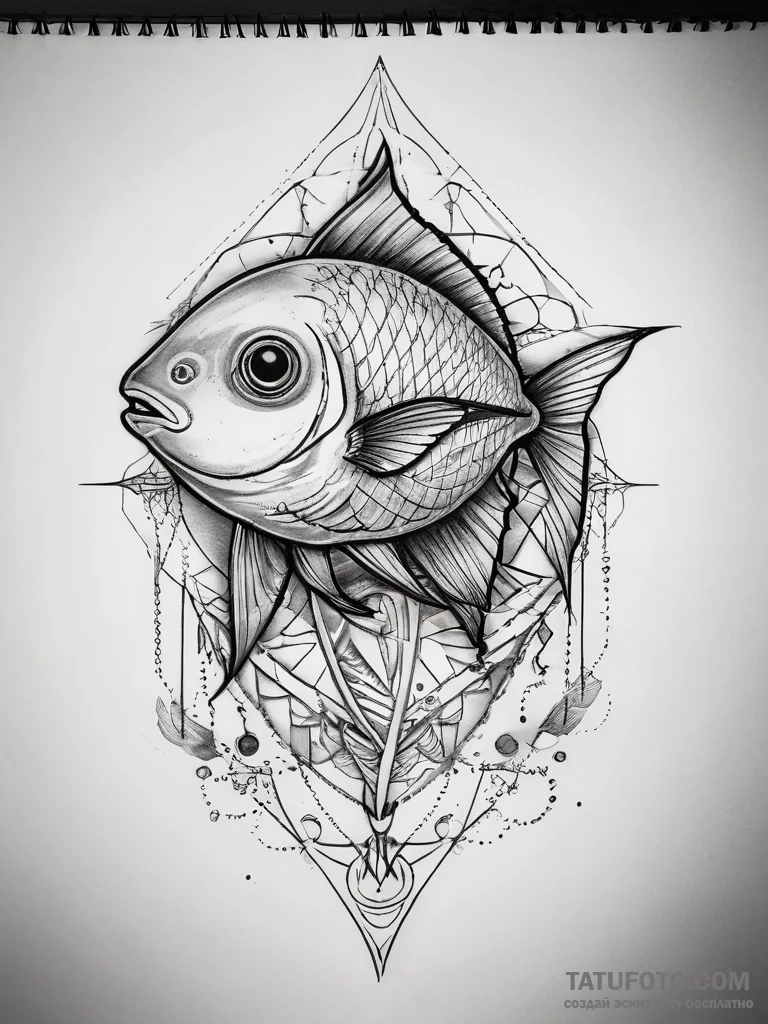 Tattoo sketch neon tetra - эскиз тату (№1757575486_0, 11.09.2025 07:24) — Tatufoto.com