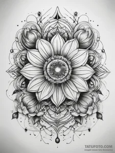 Tattoo sketch cosmos, tattoo sketch design, b... - эскиз тату (№1757577625_0, 11.09.2025 08:00) — Tatufoto.com