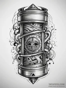 Tattoo sketch thread spool, concept art for t... - эскиз тату (№1757577821_0, 11.09.2025 08:03) — Tatufoto.com