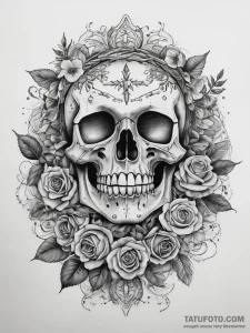 Tattoo sketch slavic floral wreath, tattoo sk... - эскиз тату (№1757578404_0, 11.09.2025 08:13) — Tatufoto.com