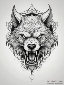 Tattoo sketch werewolf claw, concept art for... - эскиз тату (№1757580354_0, 11.09.2025 08:45) — Tatufoto.com
