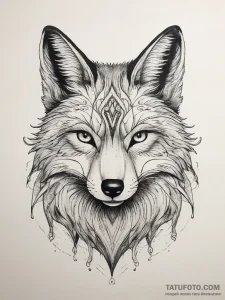 Tattoo sketch fox tattoo, tattoo flash sheet... - эскиз тату (№1757582877_0, 11.09.2025 09:27) — Tatufoto.com