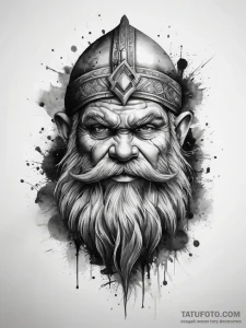 Tattoo sketch dwarf, concept art for tattoo,... - эскиз тату (№1757584038_0, 11.09.2025 09:47) — Tatufoto.com