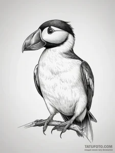 Tattoo sketch horned puffin, tattoo drawing o... - эскиз тату (№1757584618_0, 11.09.2025 09:56) — Tatufoto.com