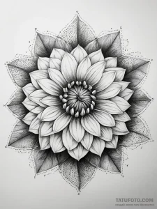 Tattoo sketch dahlia flower, tattoo line art,... - эскиз тату (№1757592359_0, 11.09.2025 12:05) — Tatufoto.com