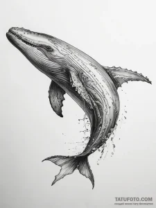 Tattoo sketch humpback whale - эскиз тату (№1757592552_0, 11.09.2025 12:09) — Tatufoto.com