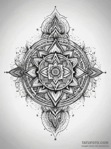 Tattoo sketch узор в виде корабля, artistic t... - эскиз тату (№1757594682_0, 11.09.2025 12:44) — Tatufoto.com