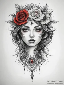 Tattoo sketch ruby, tattoo drawing outline, o... - эскиз тату (№1757596038_0, 11.09.2025 13:07) — Tatufoto.com