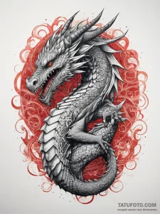 Tattoo sketch ice dragon, concept art for tat... - эскиз тату (№1757597392_0, 11.09.2025 13:29) — Tatufoto.com